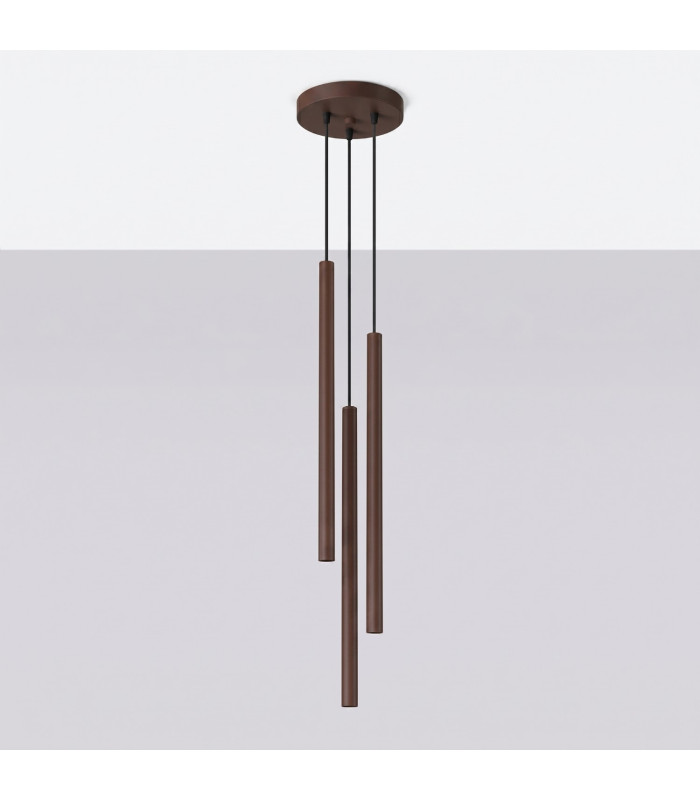 Pastelo Cluster Pendant Ceiling Light Brown 3x G9-2