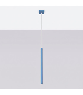 Pastelo Slim Pendant Ceiling Light Blue 1x G9-2