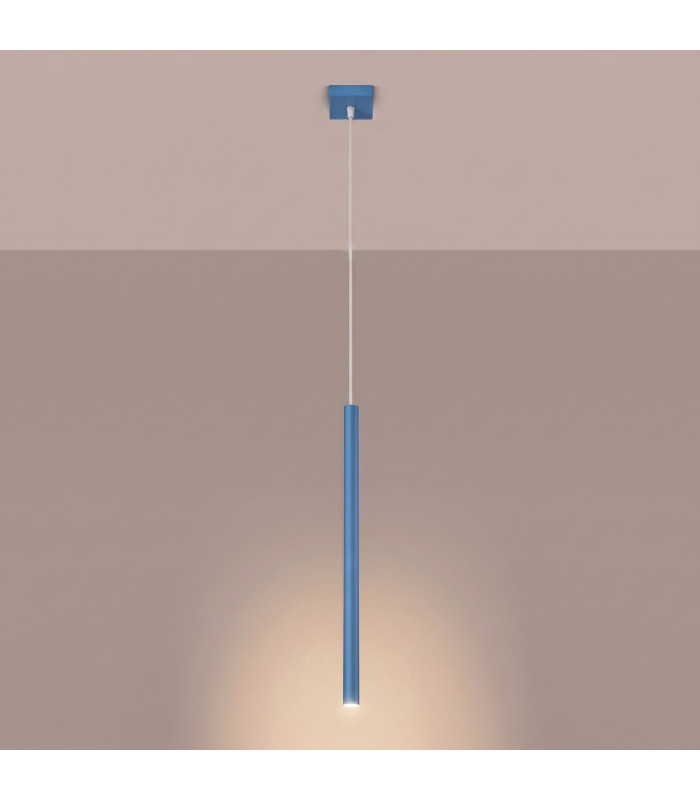 Pastelo Slim Pendant Ceiling Light Blue 1x G9-3