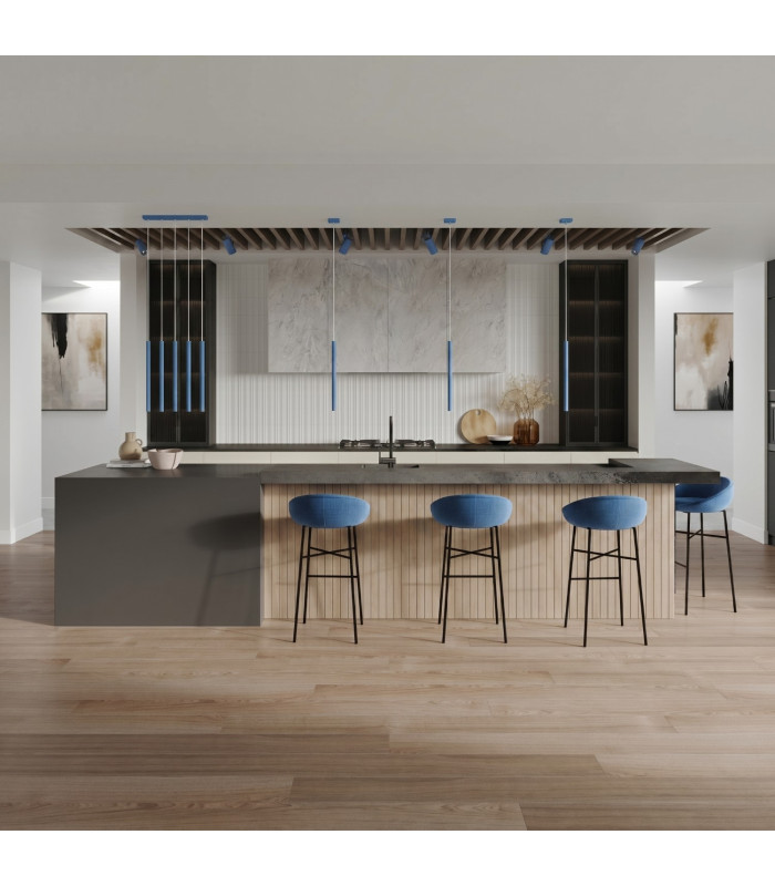Pastelo Slim Pendant Ceiling Light Blue 1x G9-7