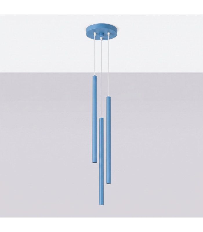 Pastelo Cluster Pendant Ceiling Light Blue 3x G9-2