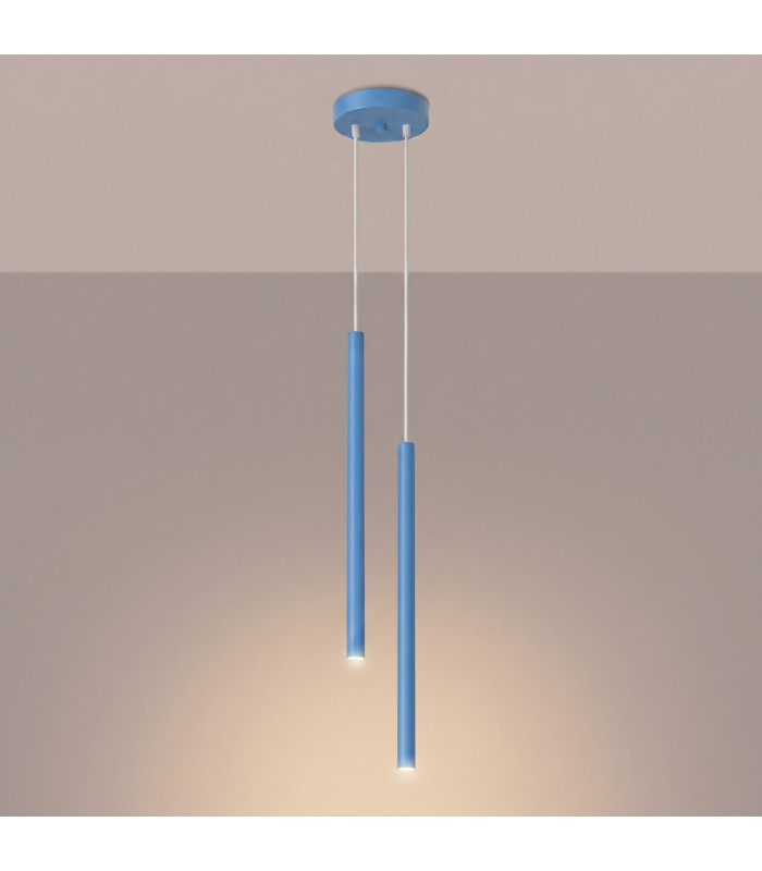 Pastelo Cluster Pendant Ceiling Light Blue 2x G9-3