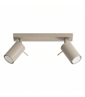 Ring Twin Ceiling Spotlight Taupe 2x GU10-1
