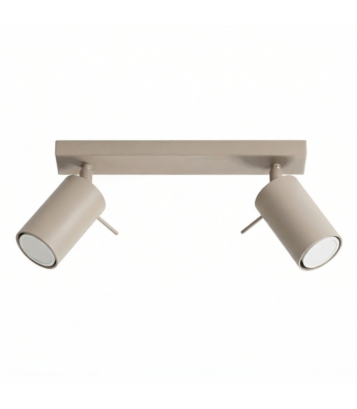 Ring Twin Ceiling Spotlight Taupe 2x GU10-1