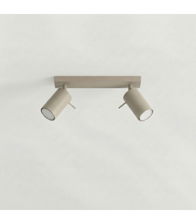 Ring Twin Ceiling Spotlight Taupe 2x GU10-2