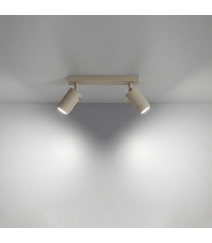 Ring Twin Ceiling Spotlight Taupe 2x GU10-3