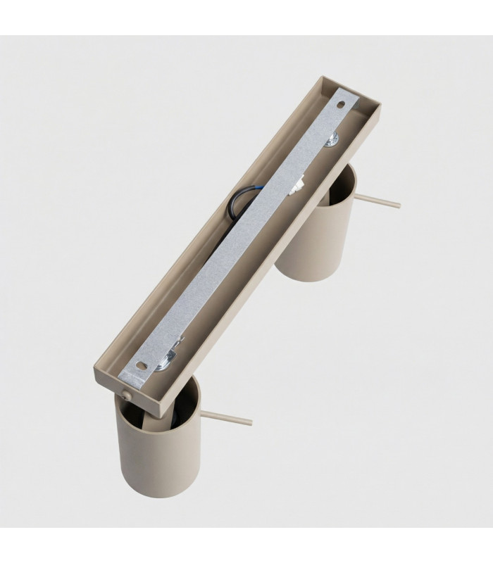 Ring Twin Ceiling Spotlight Taupe 2x GU10-4