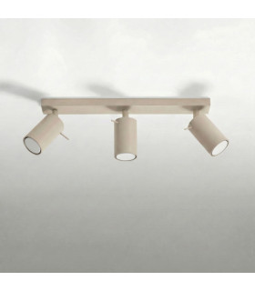 Ring Ceiling Spotlight Bar Taupe 3x GU10-2