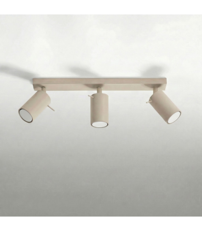 Ring Ceiling Spotlight Bar Taupe 3x GU10-2