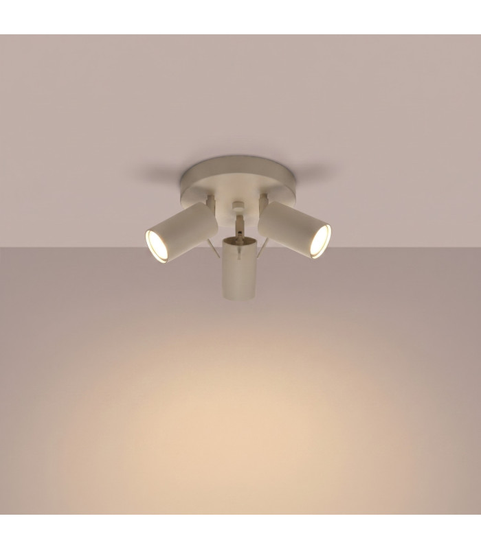 Ring Ceiling Spotlight Clusters Taupe 3x GU10-3