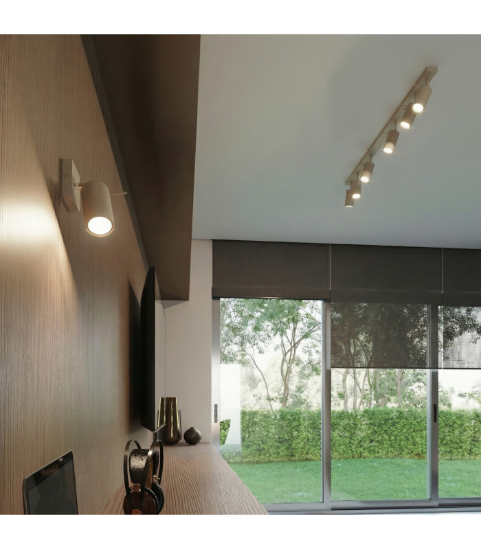 Ring Twin Ceiling Spotlight Taupe 2x GU10-11