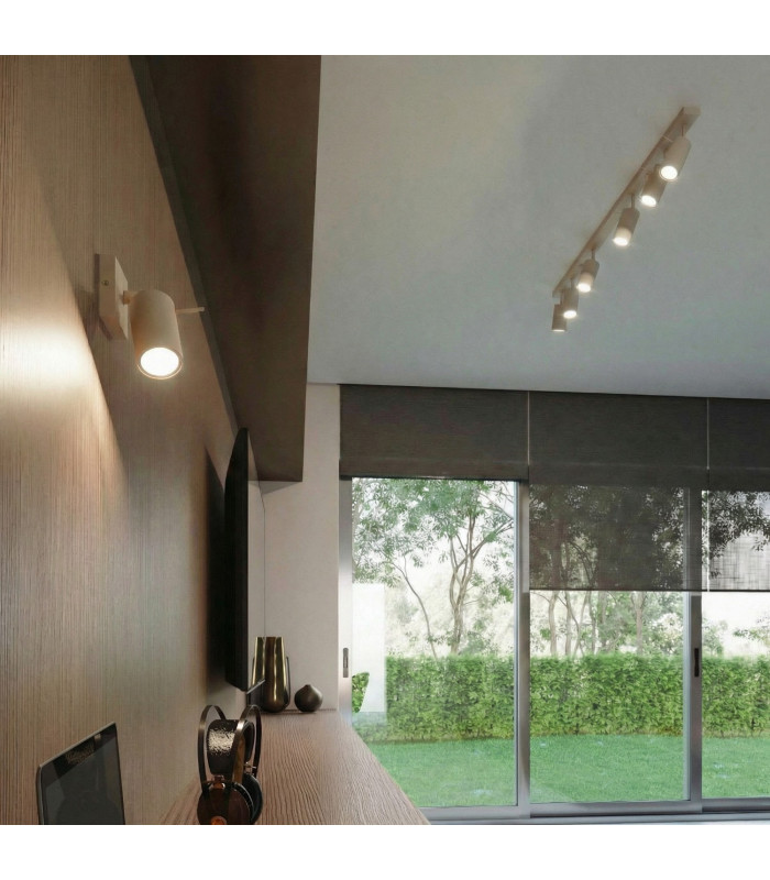 Ring Ceiling Spotlight Bar Taupe 3x GU10-6