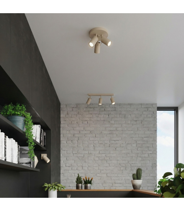 Ring Ceiling Spotlight Clusters Taupe 3x GU10-6