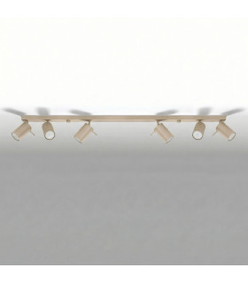 Ring Ceiling Spotlight Bar Taupe 6x GU10-2