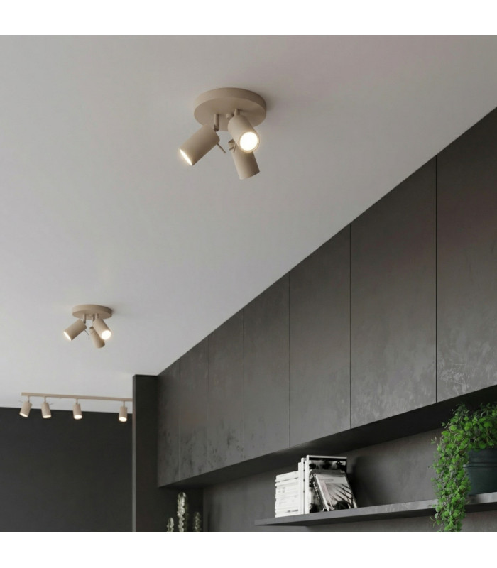Ring Ceiling Spotlight Clusters Taupe 3x GU10-7