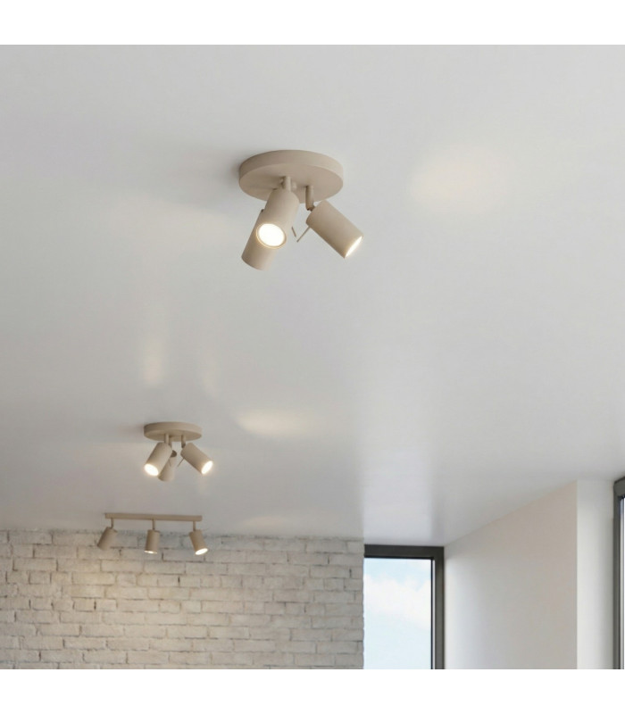 Ring Ceiling Spotlight Clusters Taupe 3x GU10-8