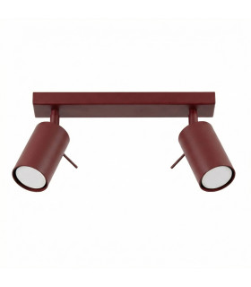 Ring Twin Ceiling Spotlight Burgundy 2x GU10-1