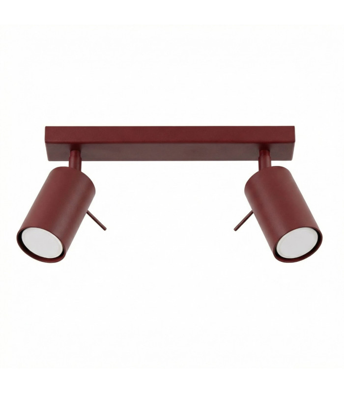 Ring Twin Ceiling Spotlight Burgundy 2x GU10-1