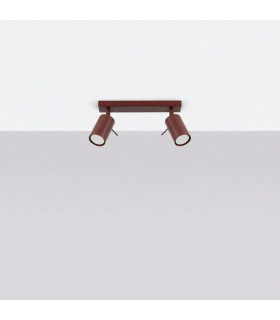 Ring Twin Ceiling Spotlight Burgundy 2x GU10-2