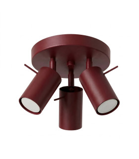 Ring Ceiling Spotlight Clusters Burgundy 3x GU10-1