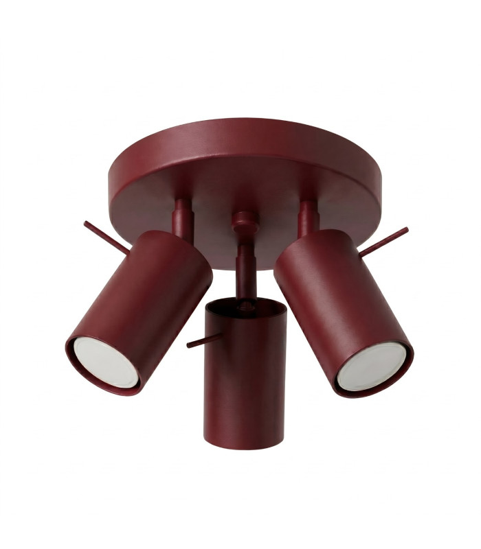 Ring Ceiling Spotlight Clusters Burgundy 3x GU10-1