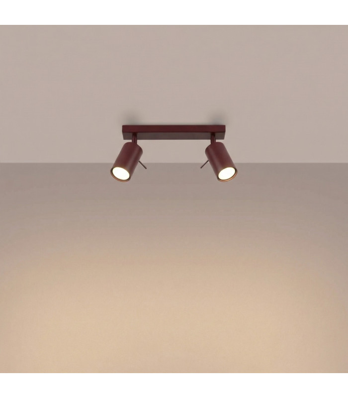 Ring Twin Ceiling Spotlight Burgundy 2x GU10-3