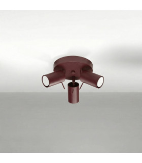 Ring Ceiling Spotlight Clusters Burgundy 3x GU10-2