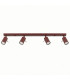 Ring Ceiling Spotlight Bar Burgundy 4x GU10-1