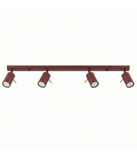 Ring Ceiling Spotlight Bar Burgundy 4x GU10-1