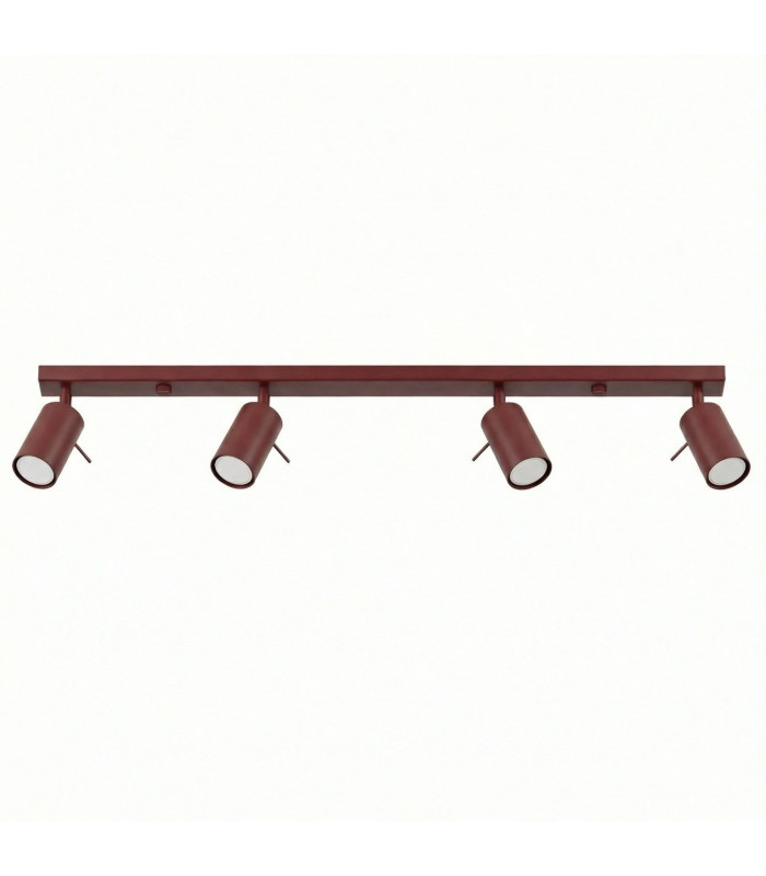 Ring Ceiling Spotlight Bar Burgundy 4x GU10-1