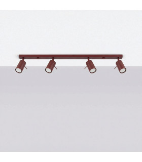 Ring Ceiling Spotlight Bar Burgundy 4x GU10-2