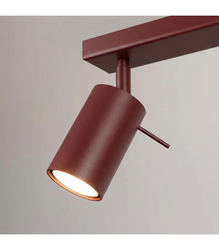 Ring Ceiling Spotlight Bar Burgundy 4x GU10-6