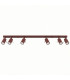 Ring Ceiling Spotlight Bar Burgundy 6x GU10-1