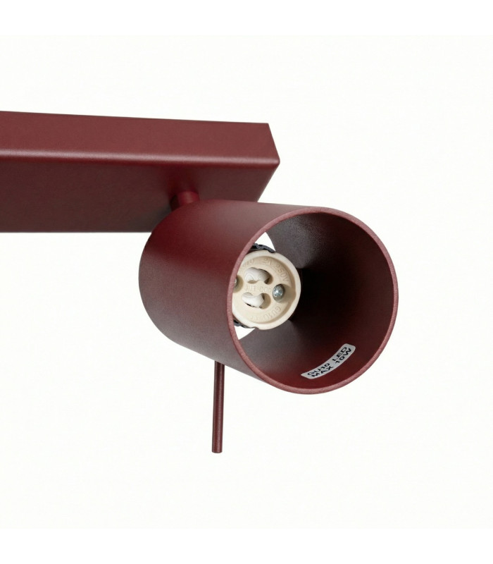 Ring Ceiling Spotlight Bar Burgundy 6x GU10-5