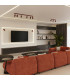 Ring Ceiling Spotlight Bar Burgundy 4x GU10-12