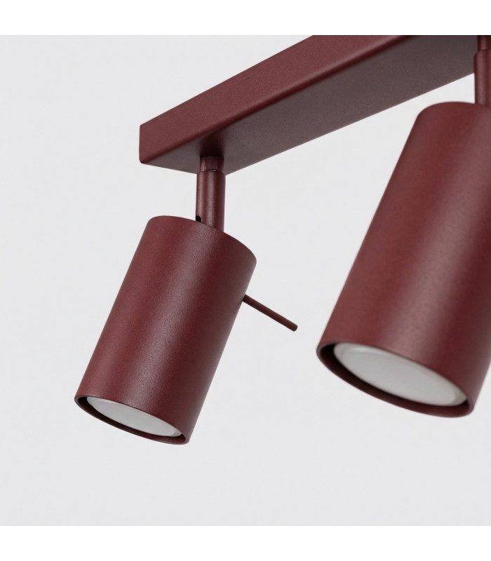 Ring Ceiling Spotlight Bar Burgundy 6x GU10-7