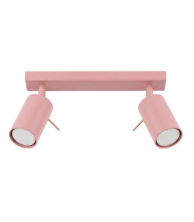 Ring Twin Ceiling Spotlight Pink 2x GU10-1