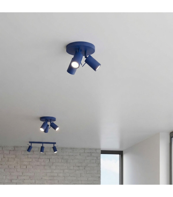 Ring Ceiling Spotlight Clusters Ultramarine 3x GU10-8