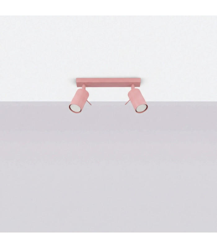 Ring Twin Ceiling Spotlight Pink 2x GU10-2