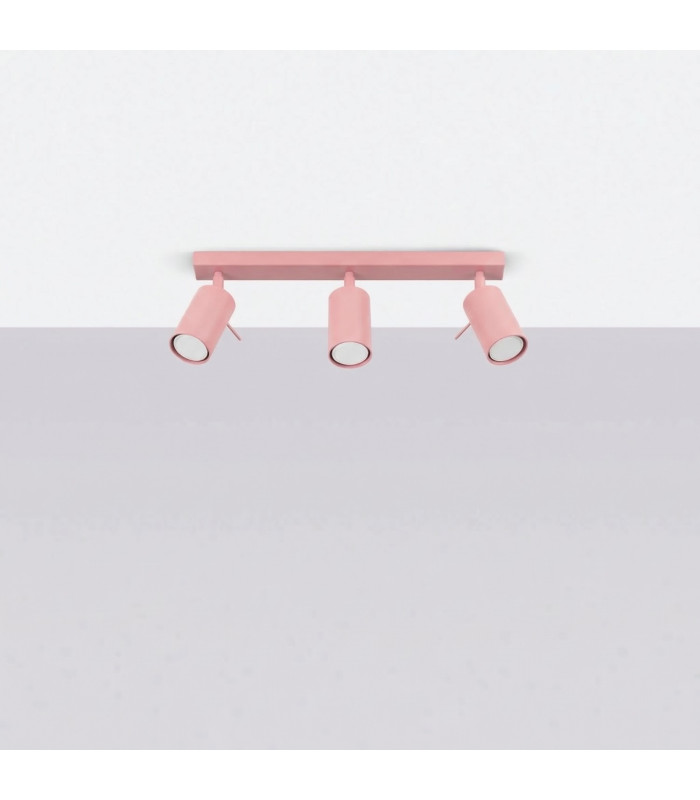 Ring Ceiling Spotlight Bar Pink 3x GU10-2