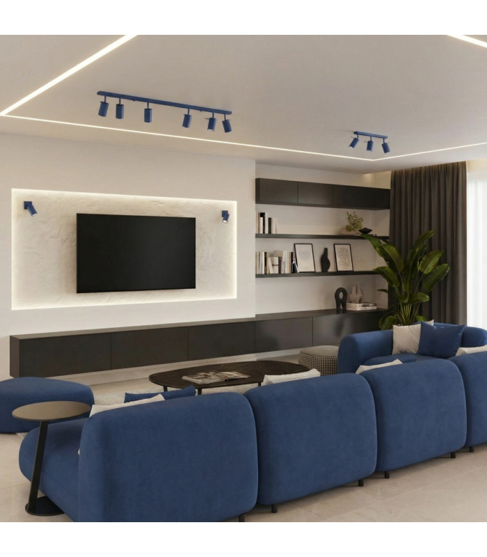 Ring Ceiling Spotlight Bar Ultramarine 6x GU10-12