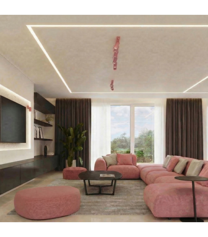 Ring Twin Ceiling Spotlight Pink 2x GU10-11
