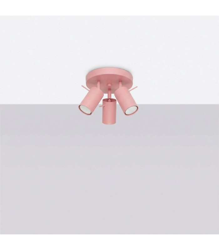 Ring Ceiling Spotlight Clusters Pink 3x GU10-2