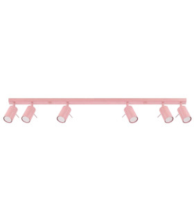 Ring Ceiling Spotlight Bar Pink 6x GU10-1