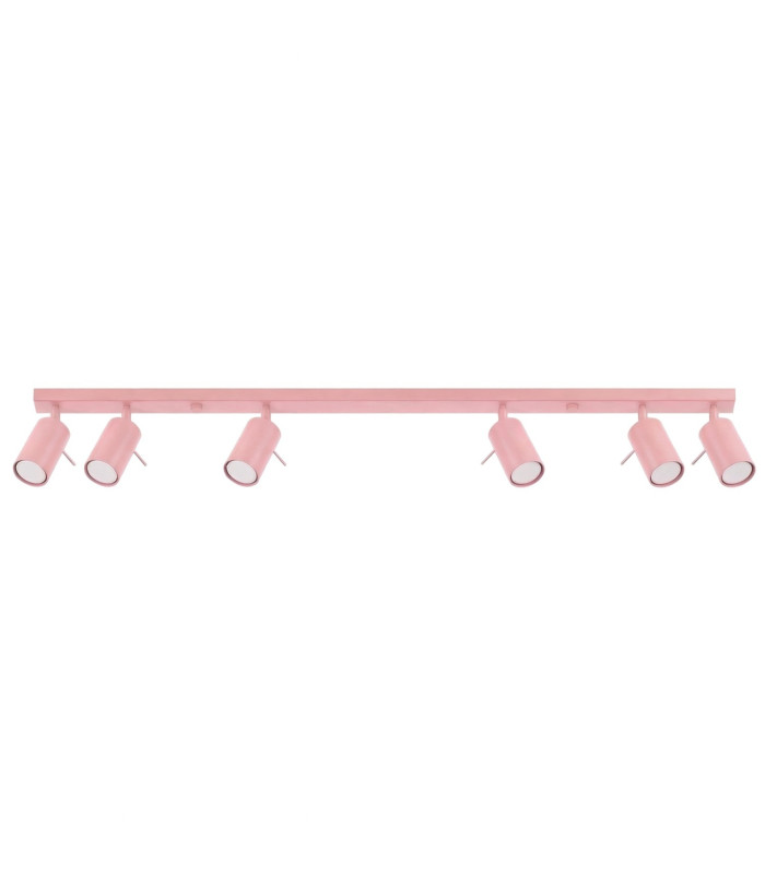 Ring Ceiling Spotlight Bar Pink 6x GU10-1