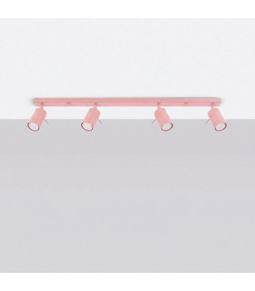 Ring Ceiling Spotlight Bar Pink 4x GU10-2