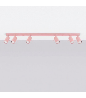 Ring Ceiling Spotlight Bar Pink 6x GU10-2