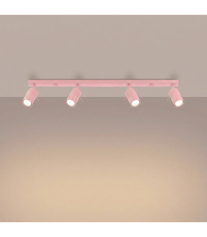Ring Ceiling Spotlight Bar Pink 4x GU10-3