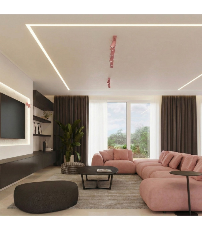 Ring Ceiling Spotlight Bar Pink 4x GU10-11