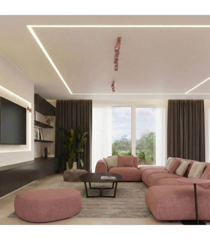 Ring Ceiling Spotlight Bar Pink 6x GU10-11